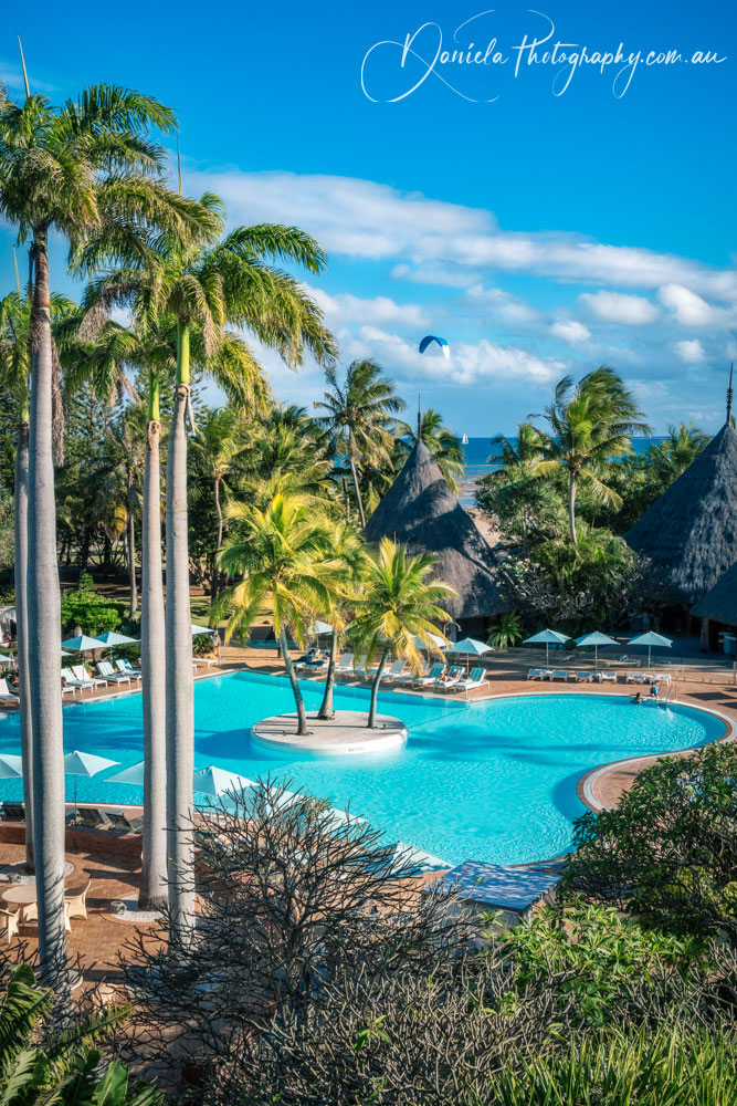 New Caledonia Sunny day around the pool in Noumea